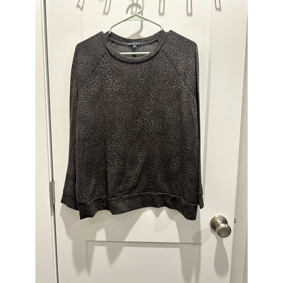 beyond yoga womens oversized crewneck sweatshirt Pullover Black 1X - Picture 2 of 4